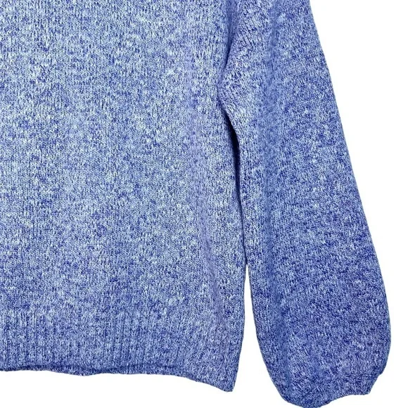 J. CREW NEW Puff Sleeve Crew Neck Sweater Size Medium in Lilac Ivory - Picture 12 of 15